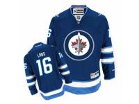 Men's Reebok Winnipeg Jets #16 Andrew Ladd Premier Navy Blue Home NHL Jersey