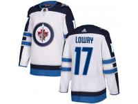 Men's Reebok Winnipeg Jets #17 Adam Lowry White Away Authentic NHL Jersey