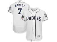 Men's San Diego Padres Manuel Margot Majestic White 50th Anniversary Home Flex Base Player Jersey