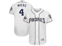 Men's San Diego Padres Wil Meyers Majestic White 50th Anniversary Home Flex Base Player Jersey