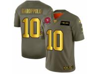 Men's San Francisco 49ers #10 Jimmy Garoppolo Limited Olive Gold 2019 Salute to Service Football Jersey