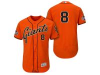 Men's San Francisco Giants Hunter Pence Alternate 60th Season Orange Flex Base Jersey