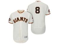 Men's San Francisco Giants Hunter Pence Home 60th Season Ivory Flex Base Jersey