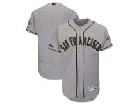 Men's San Francisco Giants Majestic Gray 2018 Memorial Day Authentic Collection Flex Base Team Jersey
