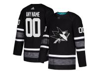 Men's San Jose Sharks adidas Black 2019 NHL All-Star Game Parley Authentic Custom Jersey