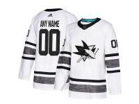Men's San Jose Sharks adidas White 2019 NHL All-Star Game Parley Authentic Custom Jersey