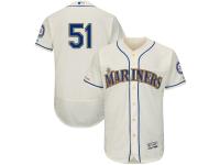 Men's Seattle Mariners Ichiro Suzuki Majestic Cream Alternate Flex Base Authentic Collection Player Jersey