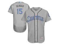 Men's Seattle Mariners Kyle Seager Majestic Gray Fashion 2016 Father's Day Flex Base Jersey