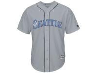 Men's Seattle Mariners Majestic Gray Fashion 2016 Father's Day Cool Base Replica Jersey