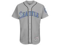 Men's Seattle Mariners Majestic Gray Fashion 2016 Father's Day Flex Base Team Jersey