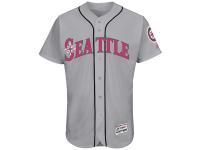 Men's Seattle Mariners Majestic Gray Road 2016 Mother's Day Flex Base Team Jersey