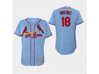 Men's St. Louis Cardinals #18 Horizon Blue Carlos Martinez Authentic Collection Alternate 2019 Flex Base Jersey