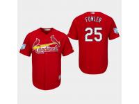 Men's St. Louis Cardinals 2019 Spring Training #25 Scarlet Dexter Fowler Cool Base Jersey