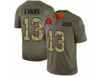Men's Tampa Bay Buccaneers #13 Mike Evans 2019 Olive Camo Salute To Service Jersey