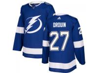 Men's Tampa Bay Lightning #27 Jonathan Drouin adidas Blue Authentic Jersey