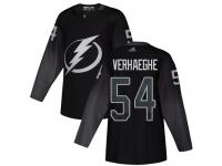 Men's Tampa Bay Lightning #54 Carter Verhaeghe Black Alternate Authentic Hockey Jersey