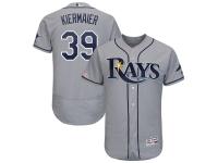 Men's Tampa Bay Rays Kevin Kiermaier Majestic Gray Road Authentic Collection Flex Base Player Jersey