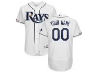 Men's Tampa Bay Rays Majestic White Home Authentic Collection Flex Base Custom Jersey