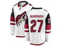 Men's Teppo Numminen Breakaway White Away NHL Jersey Arizona Coyotes #27