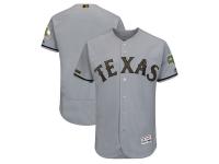 Men's Texas Rangers Majestic Gray 2018 Memorial Day Authentic Collection Flex Base Team Jersey