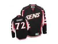 Men's Thomas Chabot Authentic Black Reebok Jersey NHL Ottawa Senators #72 Third