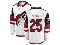 Men's Thomas Steen Breakaway White Away NHL Jersey Arizona Coyotes #25