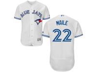 Men's Toronto Blue Jays #22 Luke Maile Majestic Home White Flex Base Authentic Collection Jersey
