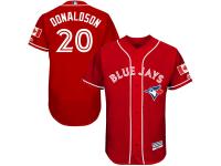 Men's Toronto Blue Jays Josh Donaldson Majestic Scarlet Fashion Canada Day Flex Base Authentic Player Jersey