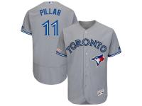 Men's Toronto Blue Jays Kevin Pillar Majestic Gray Road Authentic Collection Flex Base Player Jersey