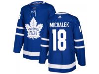 Men's Toronto Maple Leafs #18 Milan Michalek adidas Blue Authentic Jersey