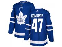 Men's Toronto Maple Leafs #47 Leo Komarov adidas Blue Authentic Jersey