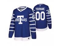 Men's Toronto Maple Leafs Custom Blue Throwback Jersey