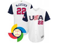 Men's USA Baseball Andrew McCutchen Majestic White 2017 World Baseball Classic Authentic Jersey
