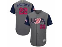Men's USA Baseball Majestic #22 Andrew McCutchen Gray 2017 World Baseball Classic Authentic Team Jersey