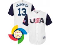 Men's USA Baseball Matt Carpenter Majestic White 2017 World Baseball Classic Jersey