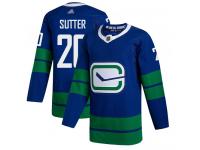 Men's Vancouver Canucks #20 Brandon Sutter Royal Blue Alternate Hockey Jersey