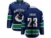 Men's Vancouver Canucks #23 Alexander Edler Blue Home Breakaway NHL Jersey