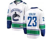 Men's Vancouver Canucks #23 Alexander Edler White Away Breakaway NHL Jersey