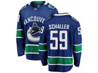 Men's Vancouver Canucks #59 Tim Schaller Blue Home Breakaway NHL Jersey