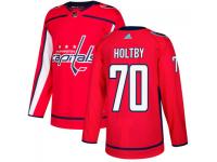 Men's Washington Capitals #70 Braden Holtby adidas Red Authentic Jersey