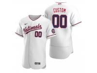 Men's Washington Nationals Custom Nike White 2020 Alternate Jersey