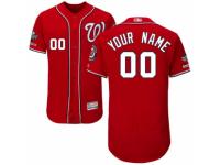 Men's Washington Nationals Customized Red Alternate Flex Base Collection 2019 World Series Champions Baseball Jersey