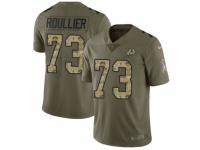 Men's Washington Redskins #73 Chase Roullier Limited Olive Camo 2017 Salute to Service Football Jersey