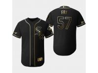 Men's White Sox 2019 Black Golden Edition Jace Fry Flex Base Stitched Jersey