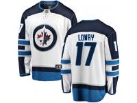 Men's Winnipeg Jets #17 Adam Lowry White Away Breakaway NHL Jersey