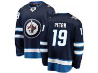 Men's Winnipeg Jets #19 Nic Petan Navy Blue Home Breakaway NHL Jersey