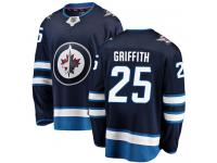 Men's Winnipeg Jets #25 Seth Griffith Navy Blue Home Breakaway NHL Jersey