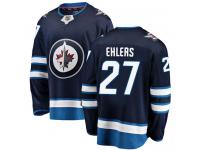 Men's Winnipeg Jets #27 Nikolaj Ehlers Navy Blue Home Breakaway NHL Jersey