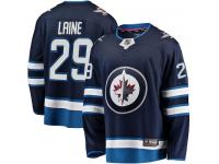 Men's Winnipeg Jets #29 Patrik Laine Navy Blue Home Breakaway NHL Jersey