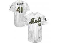 Mets #41 Tom Seaver White (Blue Strip) Flexbase Authentic Collection 2016 Memorial Day Stitched Baseball Jersey